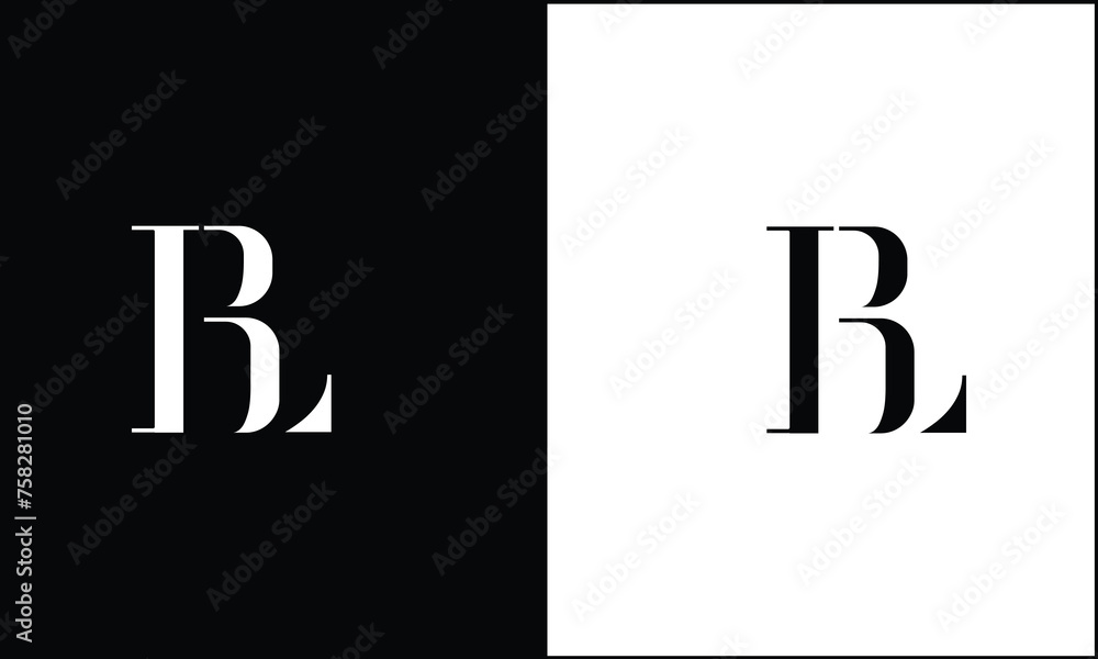 Alphabet Letters BL, LB, Initials Logo Monogram Alphabet Letters BL, LB, Initials Logo Monogram
