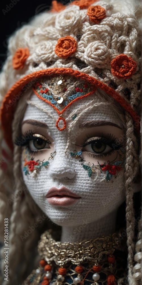 A children's doll with exquisite features in stunning luxurious clothes knitted from yarn with your own hands. A children's doll with exquisite features in stunning luxurious clothes knitted from yarn with your own hands.