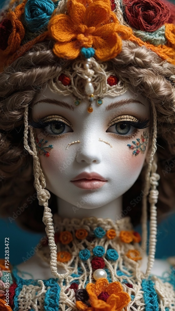 A children's doll with exquisite features in stunning luxurious clothes knitted from yarn with your own hands. A children's doll with exquisite features in stunning luxurious clothes knitted from yarn with your own hands.