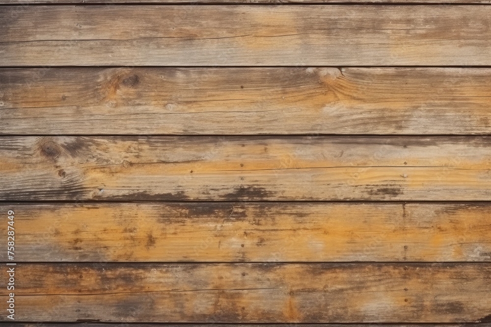 Warm tones of weathered wooden planks in a rustic cladding arrangement. Warm tones of weathered wooden planks in a rustic cladding arrangement.