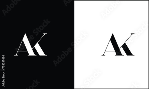 AK,, A, K,. Abstract Letters Logo monogram