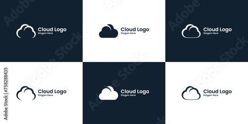 cloud icon logo design collection.