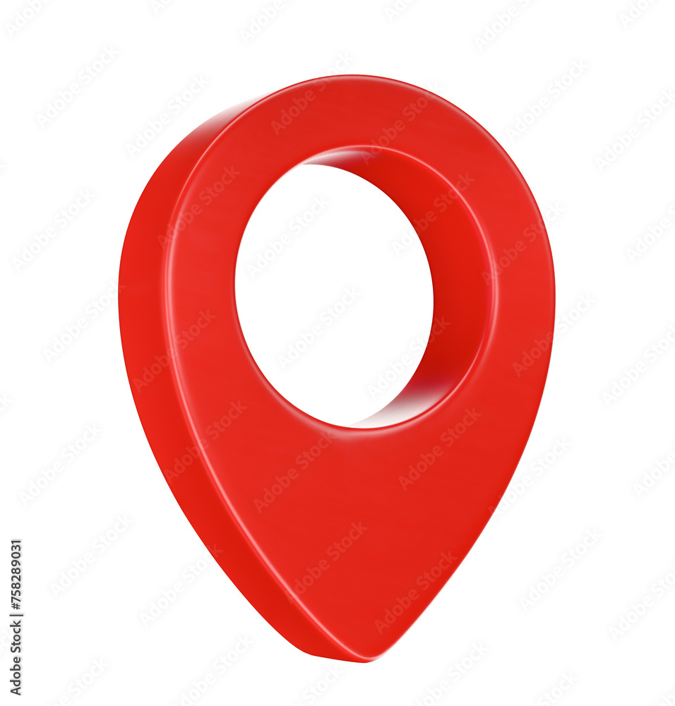 Red Map Pin 3D Illustration with transparent background Red Map Pin 3D Illustration with transparent background