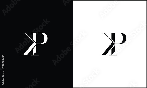 KP, PK, K, P, Abstract Letters Logo monogram