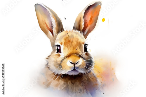 background rabbit background portrait stickers wallpaper cute kids decor your wall bunney room easter watercolor little pictures colored
