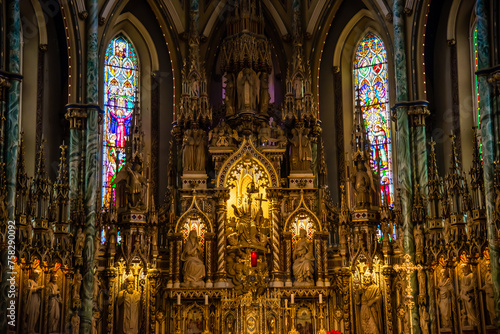 Ottawa, Canada - December 31 2018: Notre Dame Cathedral Basilica of Ottawa © Vincent Jiang