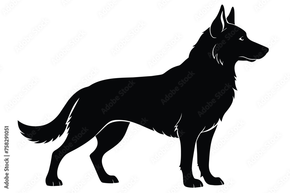  german shepherd dog vector artwork