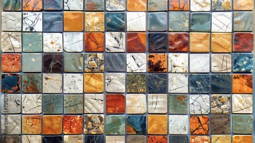 Glazed ceramic tiles.