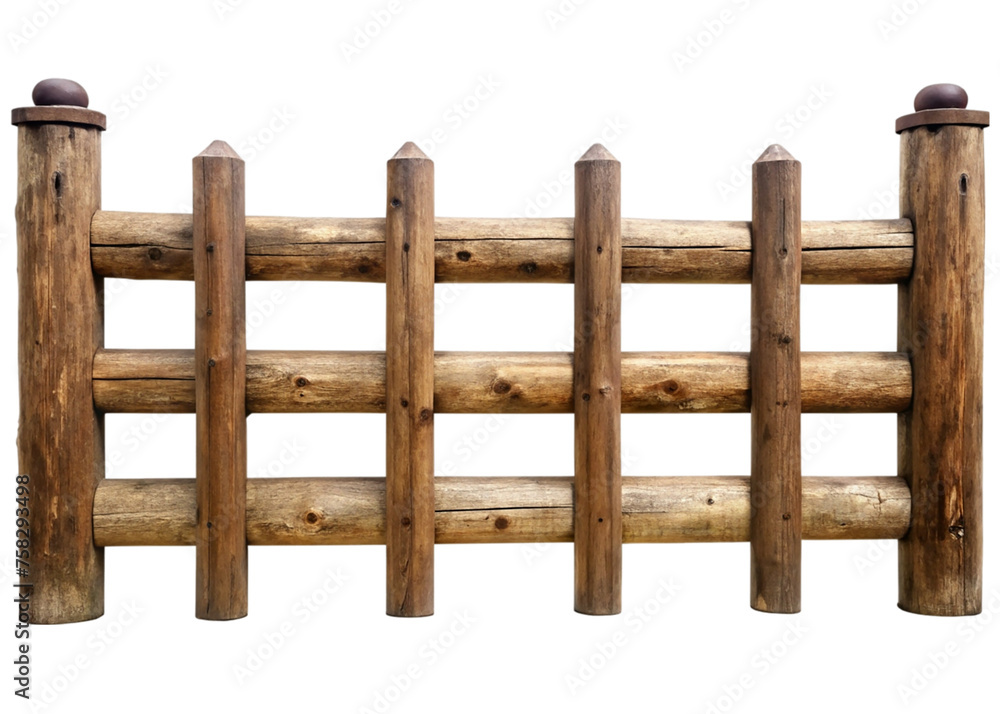 Realistic Detailed 3d Render of Wooden fence. isolated on transparent background. Realistic Detailed 3d Render of Wooden fence. isolated on transparent background.