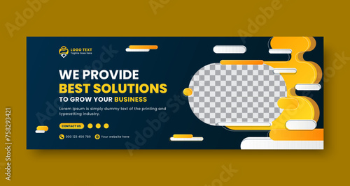 Digital marketing agency business promotional facebook cover or web ads banner template