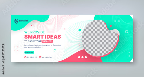 Corporate business social media promotion facebook cover post template