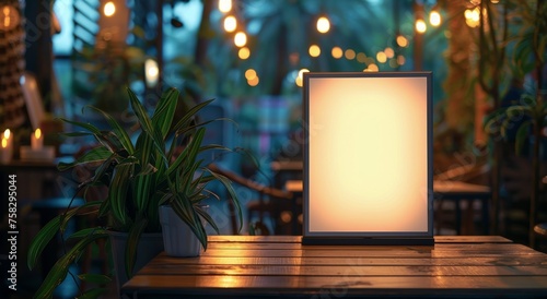 Table Illuminated by Light