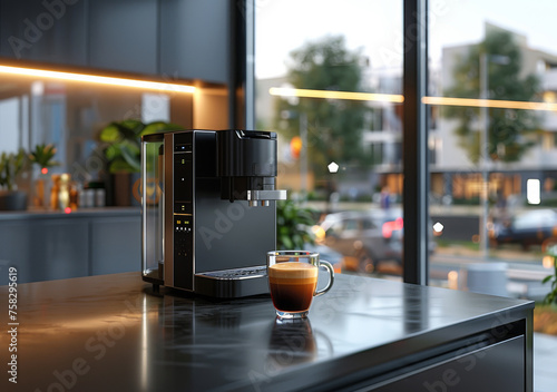 A Cup of Coffee on a Counter by a Window