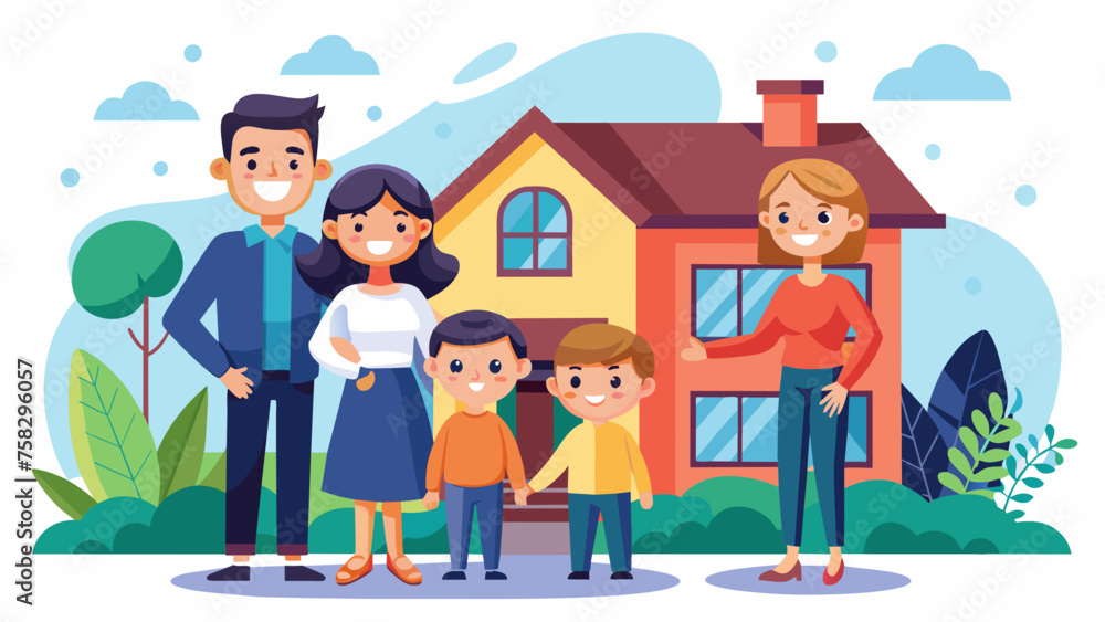 Happy family vector illustration