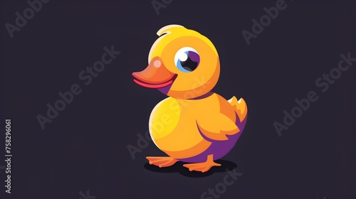 cute duck logo animal 