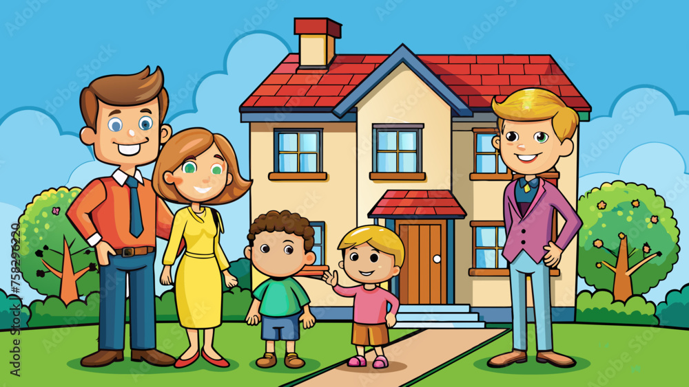 Happy family vector illustration Happy family vector illustration