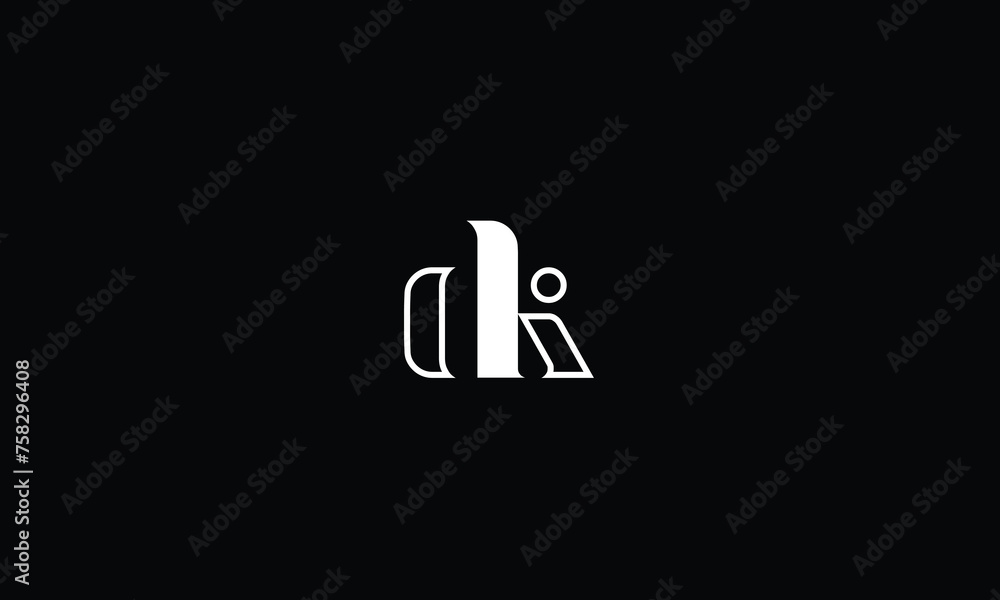 Obraz premium DK, KD, D, K, Abstract Logo Monogram