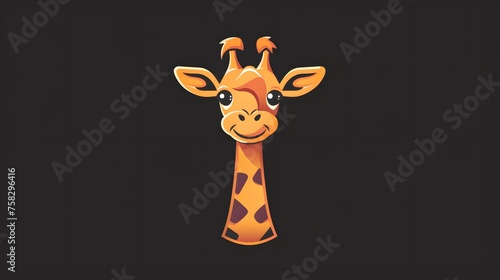 cute giraffe logo animal 