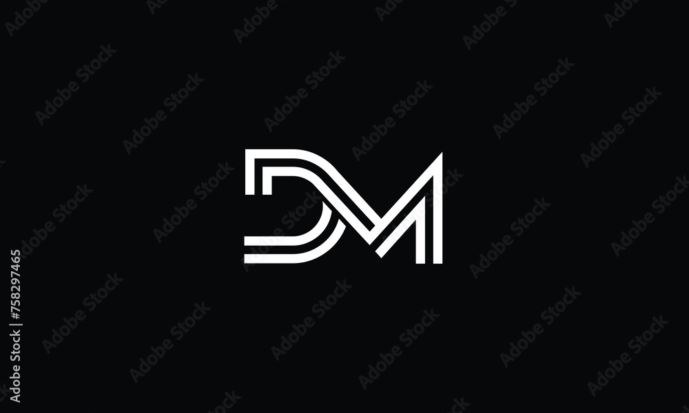 DM, MD, D, M, Abstract Letters Logo Monogram DM, MD, D, M, Abstract Letters Logo Monogram