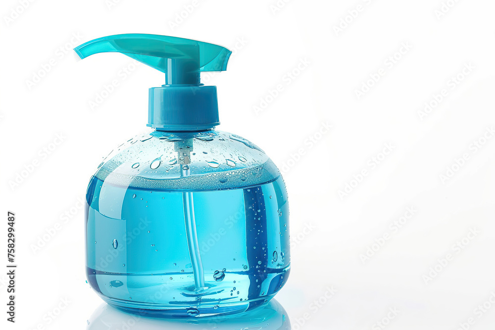 Modern hand sanitizer dispenser on white background Modern hand sanitizer dispenser on white background