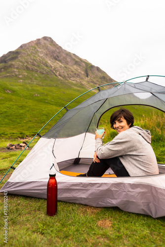 Northbound Tranquility: Tent Escape, Where Dew-Kissed Grass Meets the Highland Sky