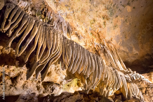 Speleothem and flowstone formations known as the 