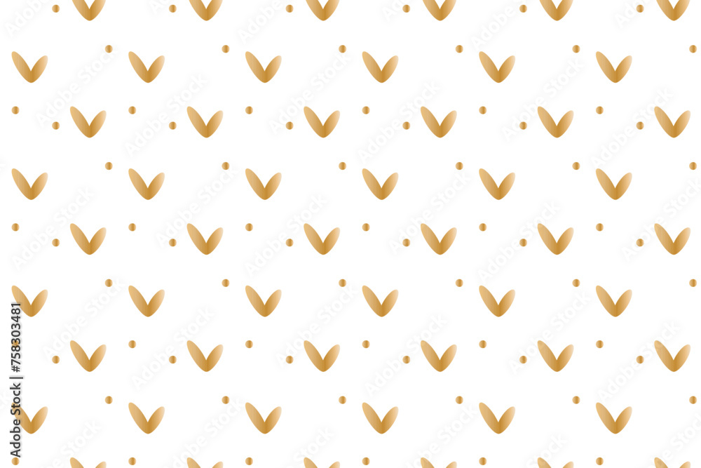 Gold hearts polka dot Isolated seamless pattern Lovely romantic design Textiles Fabric Wallpaper decorative Wrapping paper Valentine's Day Print for fabrics Flat style Gold hearts polka dot Isolated seamless pattern Lovely romantic design Textiles Fabric Wallpaper decorative Wrapping paper Valentine's Day Print for fabrics Flat style