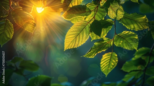 Sunlight Filtering Through Tree Leaves