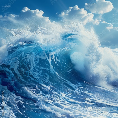 Sea waves storm background.