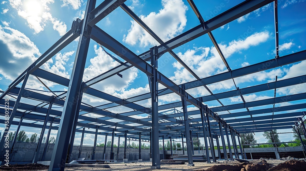 Light steel structural frame for building buildings or houses