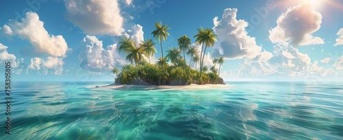 Small Island in the Middle of the Ocean