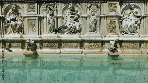La Fonte Ga  a sur la Piazza del Campo    Sienne