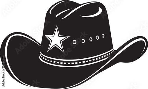 "Legendary Legacy: Cowboy Hat Vector Black Logo for Retro Vibes" "Trailblazing Tradition: Cowboy Hat Black Logo Icon in Classic Vector Design"
