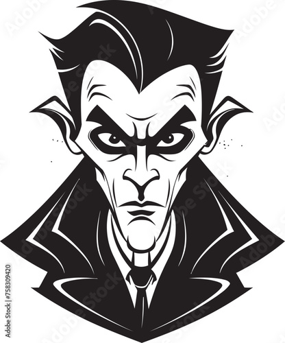 "Spectral Sire: Eerie Vampire Logo Design" "Nocturnal Nebula: Haunting Vampire Vector Icon"