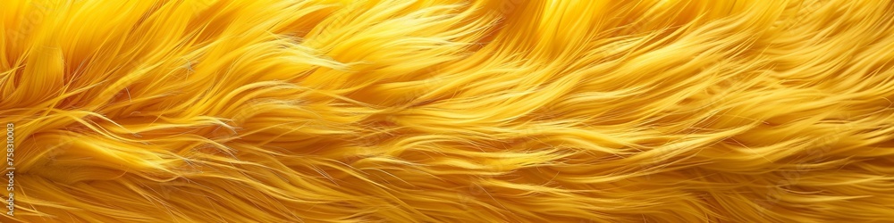 Yellow decorative fur background. - obrazy, fototapety, plakaty 