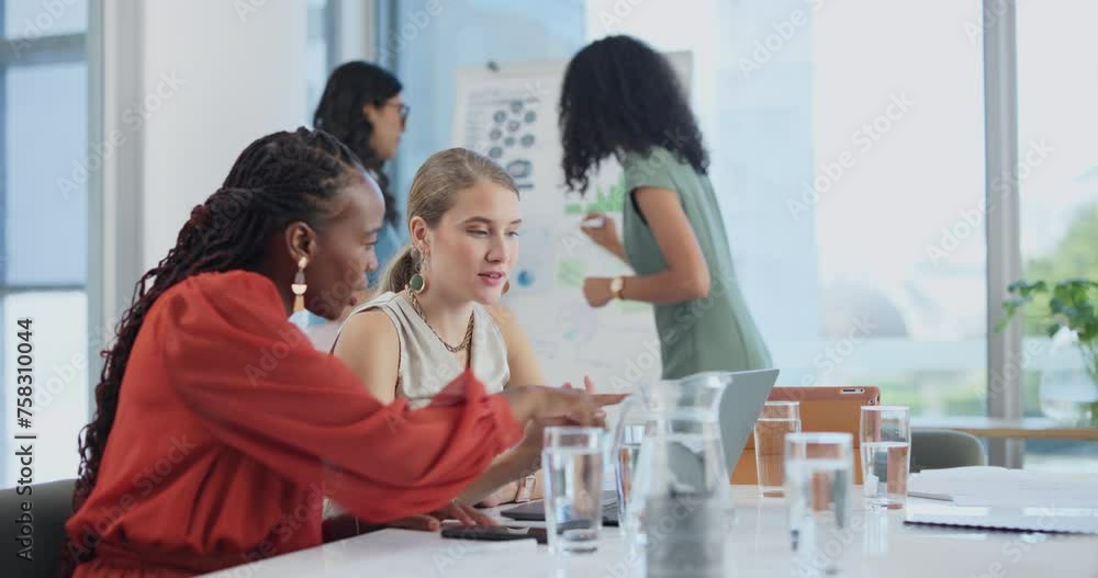 Mentor, training and teaching woman in workshop with employee learning from expert with advice or help. People, talking and person with solution in feedback for productivity or growth in startup