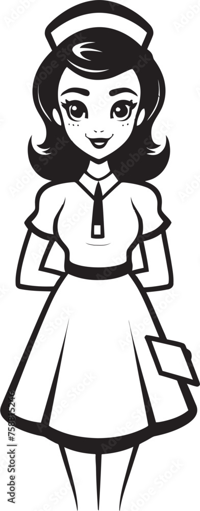 Radiant Health: Nurse Hat Vector Black Logo Icon Design for Medical Wellness Healing Compass: Nurse Symbol Vector Black Logo Icon Design for Health Guidance Radiant Health: Nurse Hat Vector Black Logo Icon Design for Medical Wellness Healing Compass: Nurse Symbol Vector Black Logo Icon Design for Health Guidance