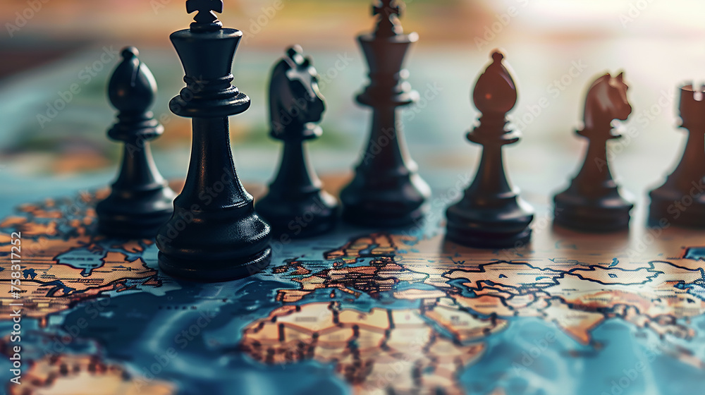 chess pieces on the chessboard chess pieces on the chessboard