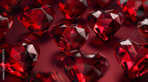 red diamonds on black background
