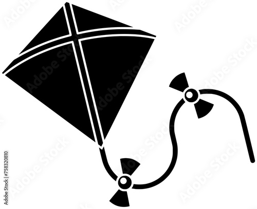 spool illustration kite silhouette festival logo thread icon traditional outline playing indian india makar string tradition reel sankranti windup shape fly roll toy for vector graphic background