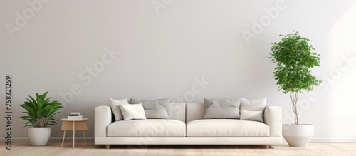 Minimal living room interior with plant © Vusal