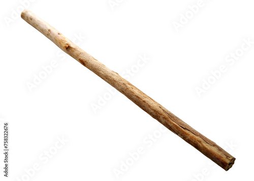 Wooden Stick, isolated on transparent background.