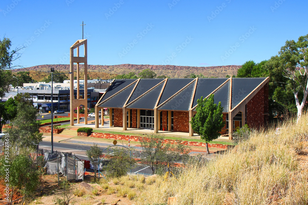Our Lady of the Sacred Heart Catholic Church in Alice Springs, Northern Territory, Australia Our Lady of the Sacred Heart Catholic Church in Alice Springs, Northern Territory, Australia