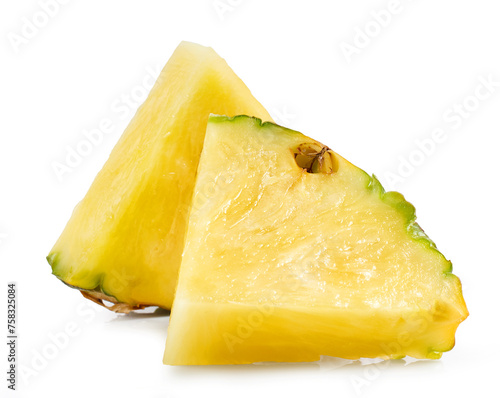 fresh juicy pineapple pieces