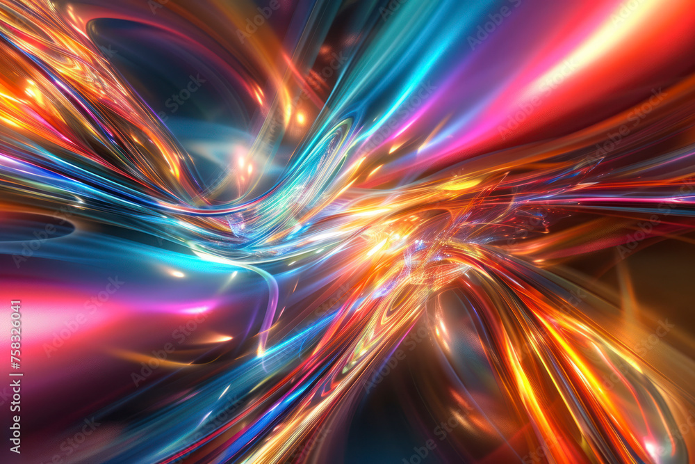 A Mesmerizing 3D Abstract Multicolor Visualization. A Mesmerizing 3D Abstract Multicolor Visualization.