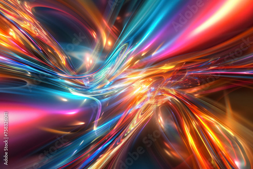A Mesmerizing 3D Abstract Multicolor Visualization.
