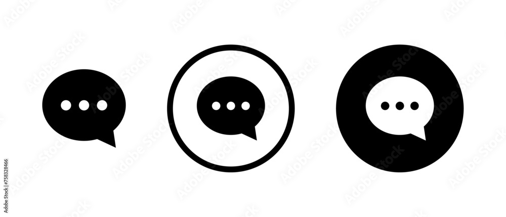 Chat icon. Comment icon set Chat icon. Comment icon set