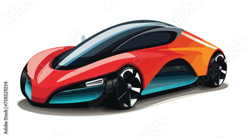Flat icon A remote-controlled car with sleek lines © visual