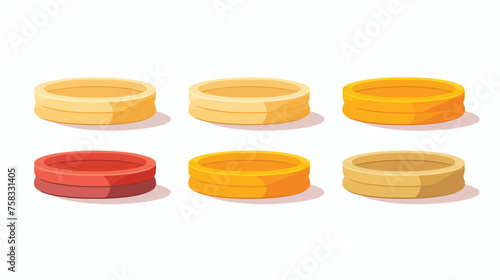 Flat icon A set of wooden stacking rings with diffe