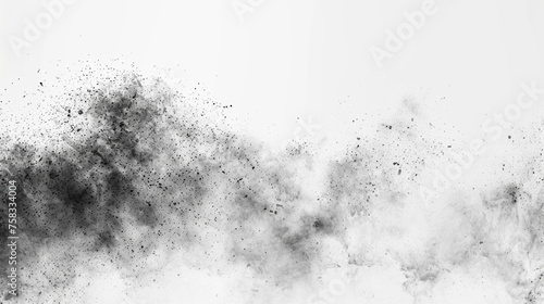 A dramatic black and white photo of a smoke cloud. Suitable for various design projects